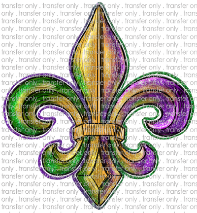 MG 91 Fleur De Lis Faux Glitter