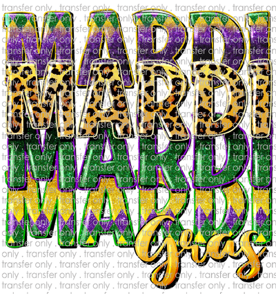 MG 93 Mardi Gras Stacked Faux Glitter