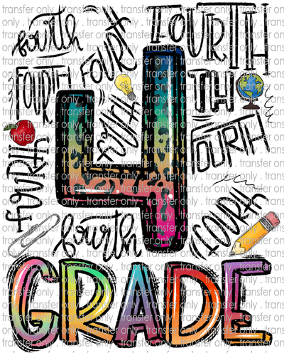 SCH 770 4th Grade Teacher Tie Dye Word Art