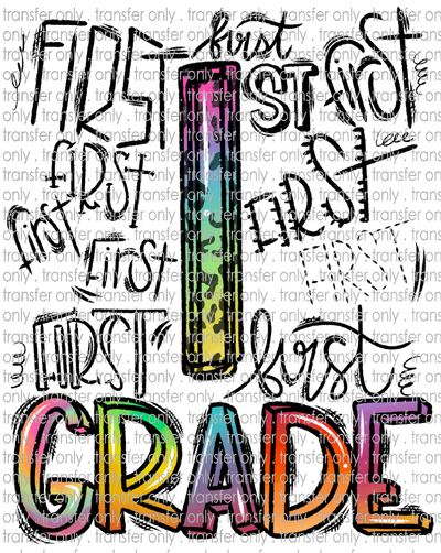 SCH 791 First Grade Tie Dye Word Art