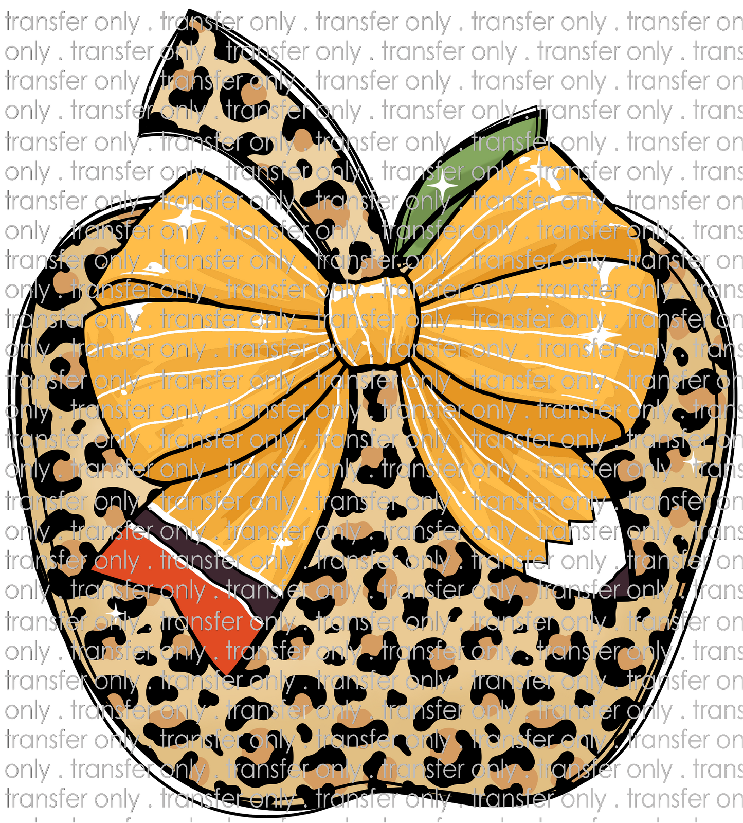 SCH 929 Pencil Bow Leopard Apple