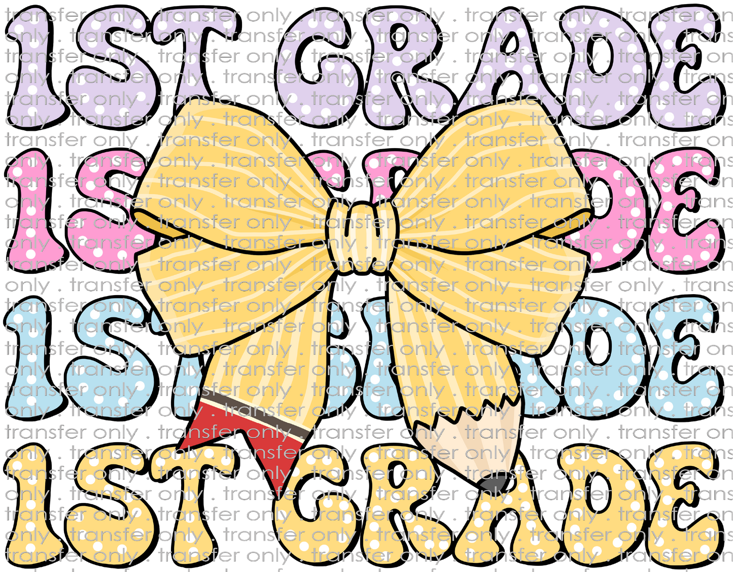 SCH 966 Stacked 1st Grade with Bow