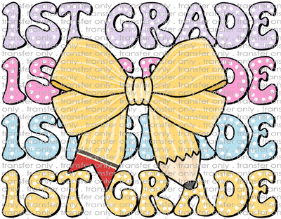 SCH 966 Stacked 1st Grade with Bow