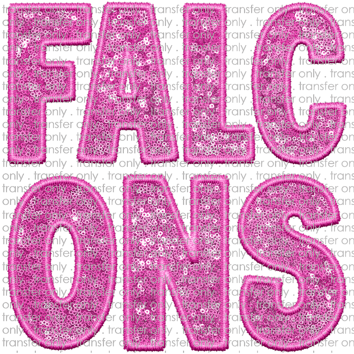 SCHMAS 289 Falcons Embroidery Sequin Pink