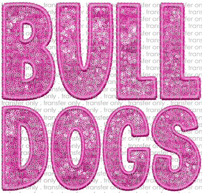 SCHMAS 292 Bulldogs Embroidery Sequin Pink