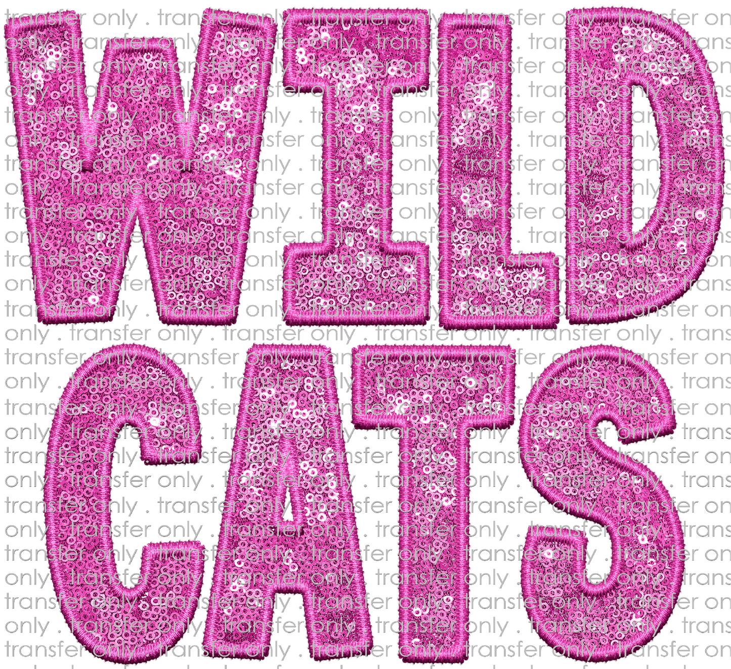 SCHMAS 296 Wildcats Embroidery Sequin Pink