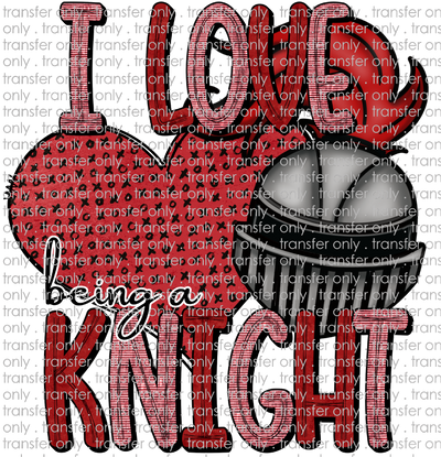 SCHMAS 309 I Love being a Knight Red