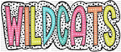 SCHMAS 315 Wildcats Bright Doodle Dalmatian Dots