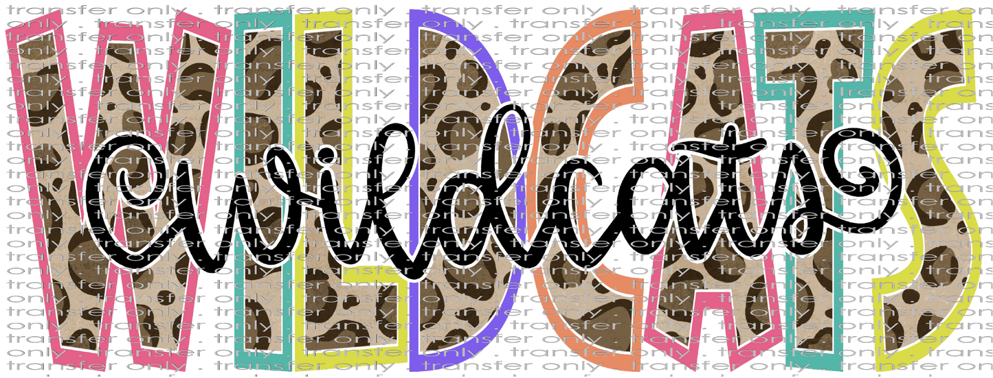 SCHMAS 318 Wildcats Cheetah Colorful Outline