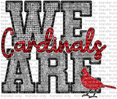 SCHMAS 504 We ARe Cardinals Faux Glitter