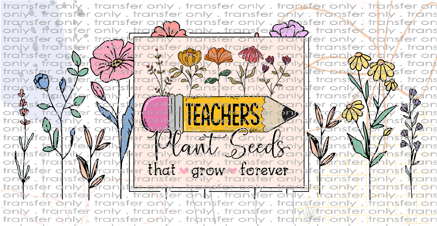 SCH UV 104 Teachers Plant Floral UV DTF 16oz Wrap