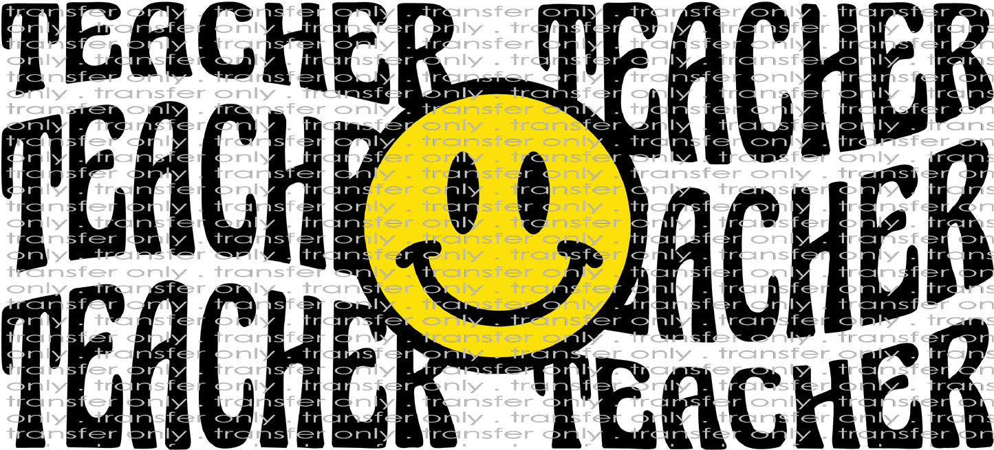 SCH UV 122 Teacher Smiley Face UV DTF 16oz Wrap