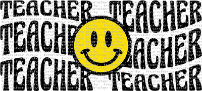 SCH UV 122 Teacher Smiley Face UV DTF 16oz Wrap