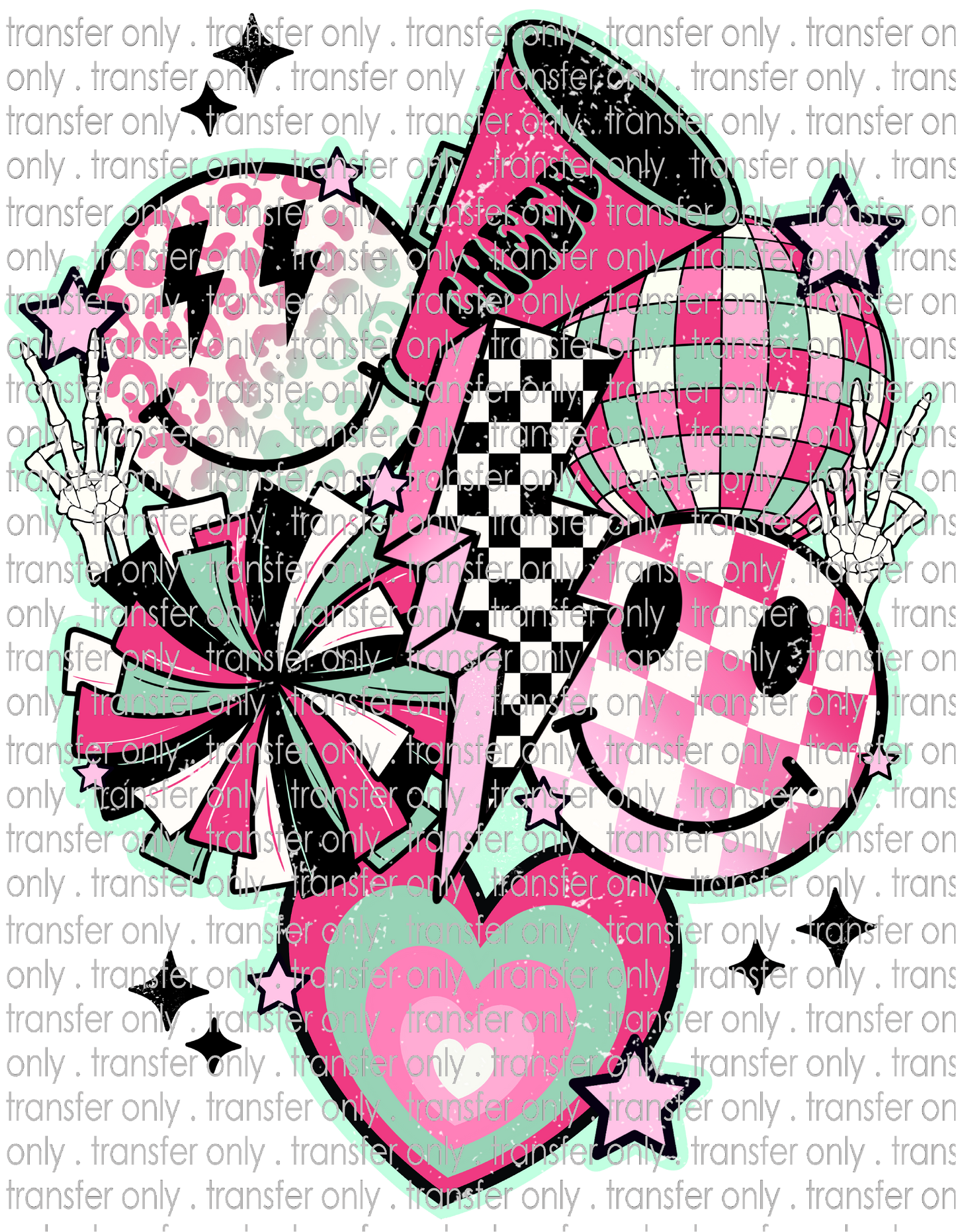 SPT 431 Retro Cheer Collage Grunge