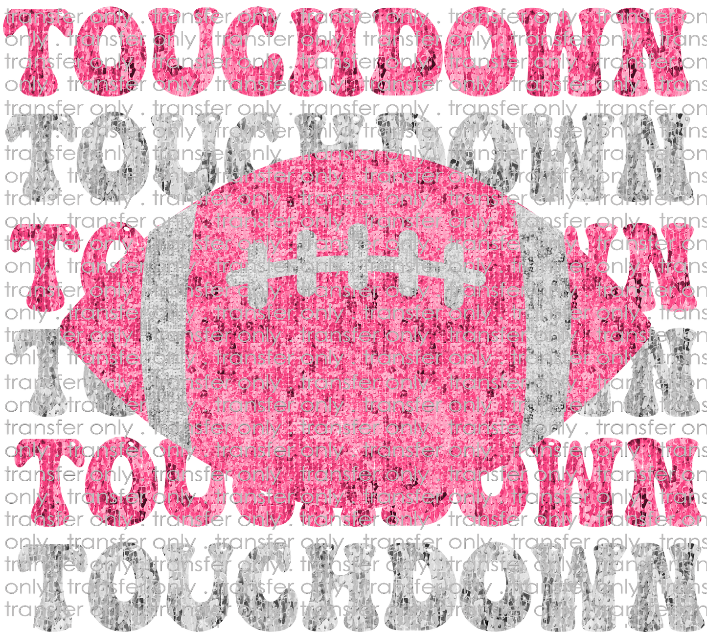 SPT 445 Touchdown Pink and Silver Faux Sequin