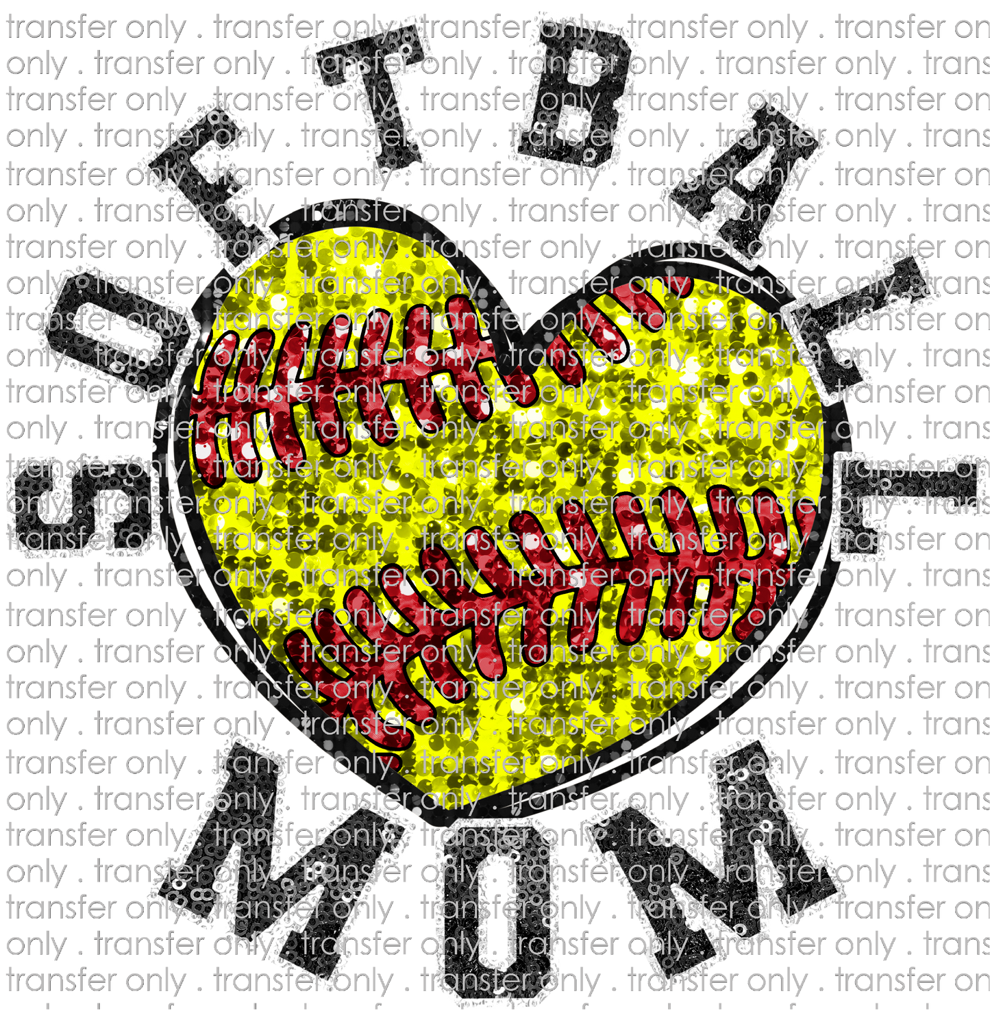 SPT 475 Softball Mom Heart