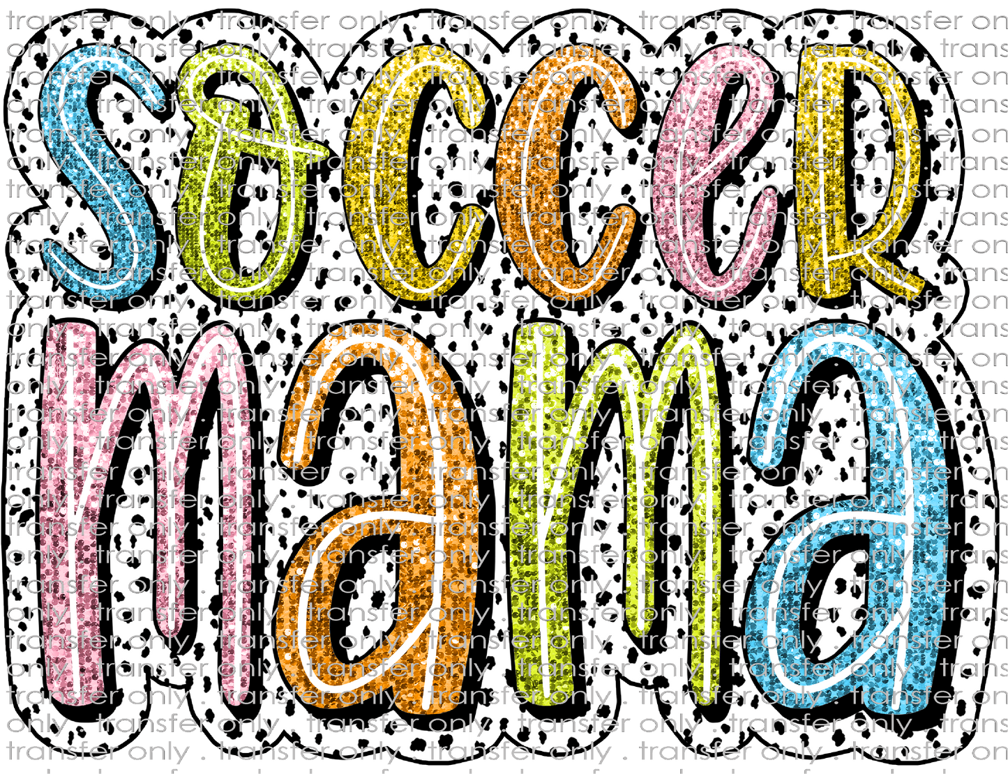 SPT 488 Soccer Mama Faux Glitter