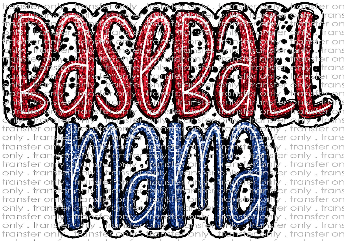 SPT 489 Baseball Mama Faux Glitter