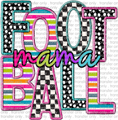 SPT 503 Football Mama Patchwork Applique