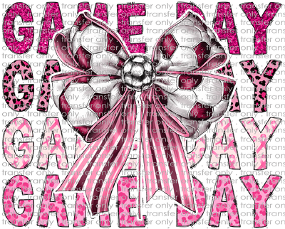 SPT 546 Game Day Pink Soccer Bow