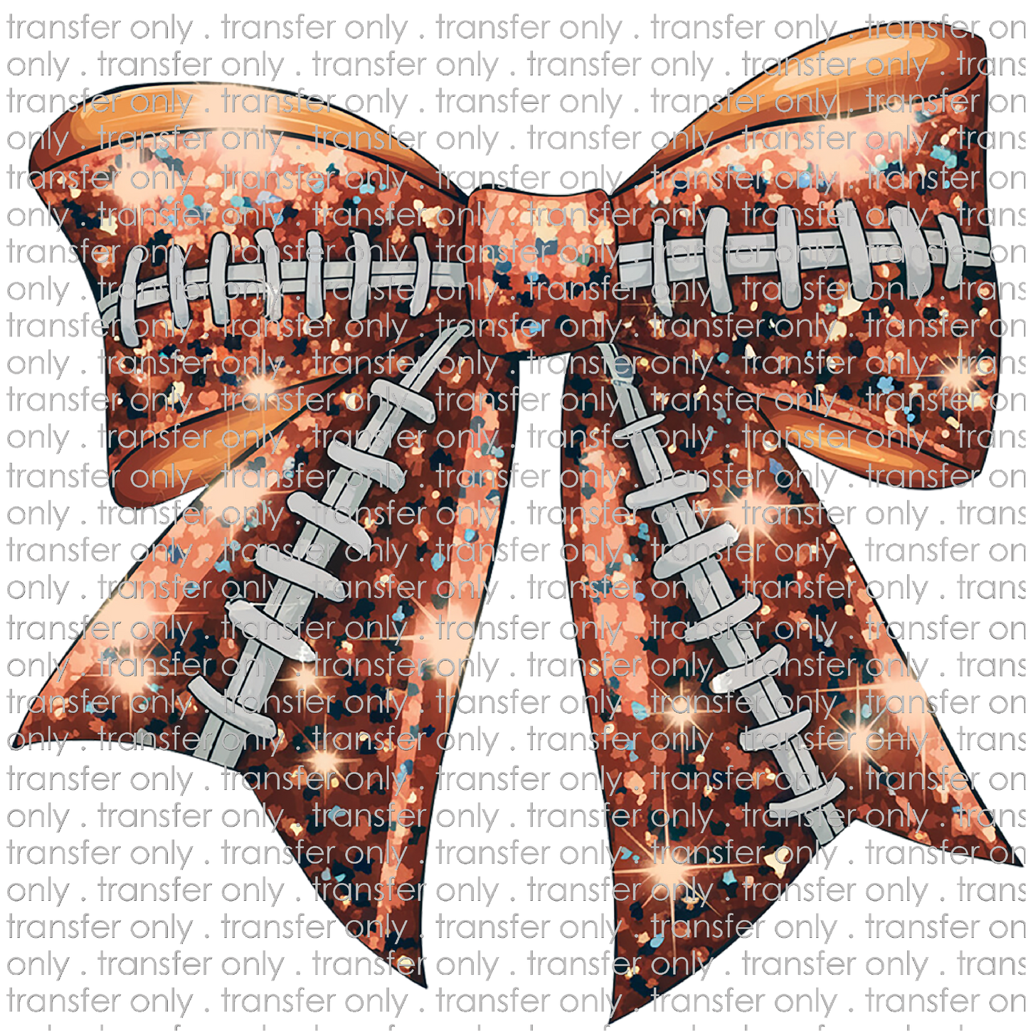 SPT 547 Football Bow Faux Glitter