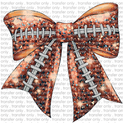 SPT 547 Football Bow Faux Glitter