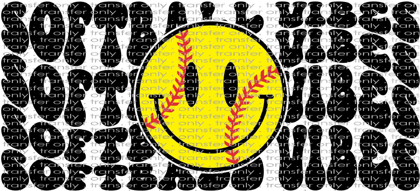 SPT UV 110 Softball Vibes Smiley UV DTF 16oz Wrap