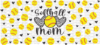 SPT UV 113 Softball-Mom HEarts and Softballs UV DTF 16oz Wrap