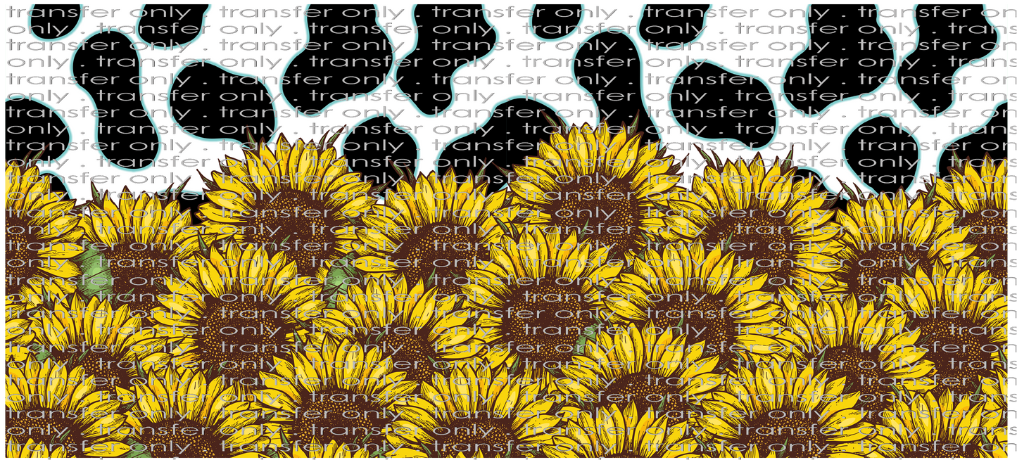 SW UV 103 Sunflower Cowprint UV DTF 16oz Wrap