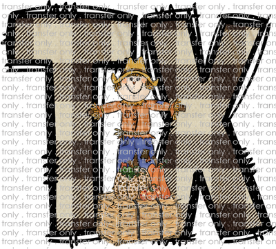 TX 130 Plaid Texas Scarecrow