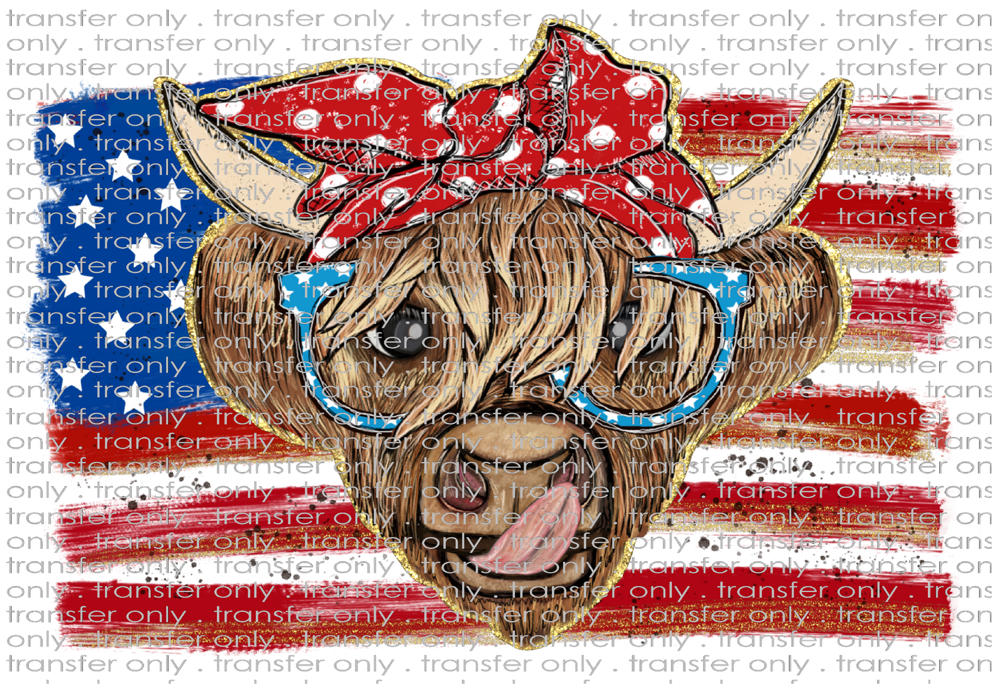 USA 202 4th of July Cow