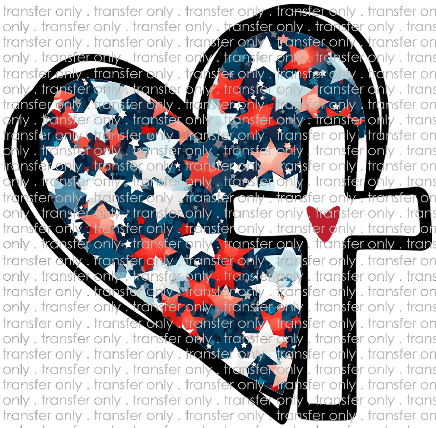 USA 222 America Heart Cross