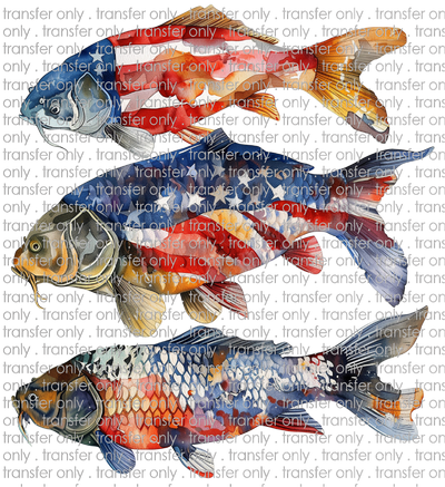 USA 252 American Flag Fish