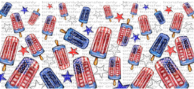 USA UV 101 American Popsicle UV DTF 16oz Wrap