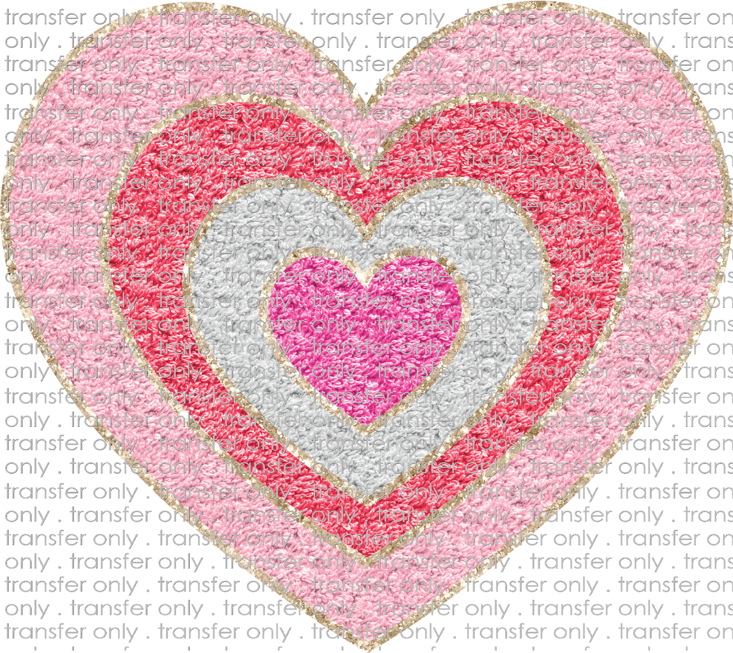 VAL 312 Glitter Chenille Heart