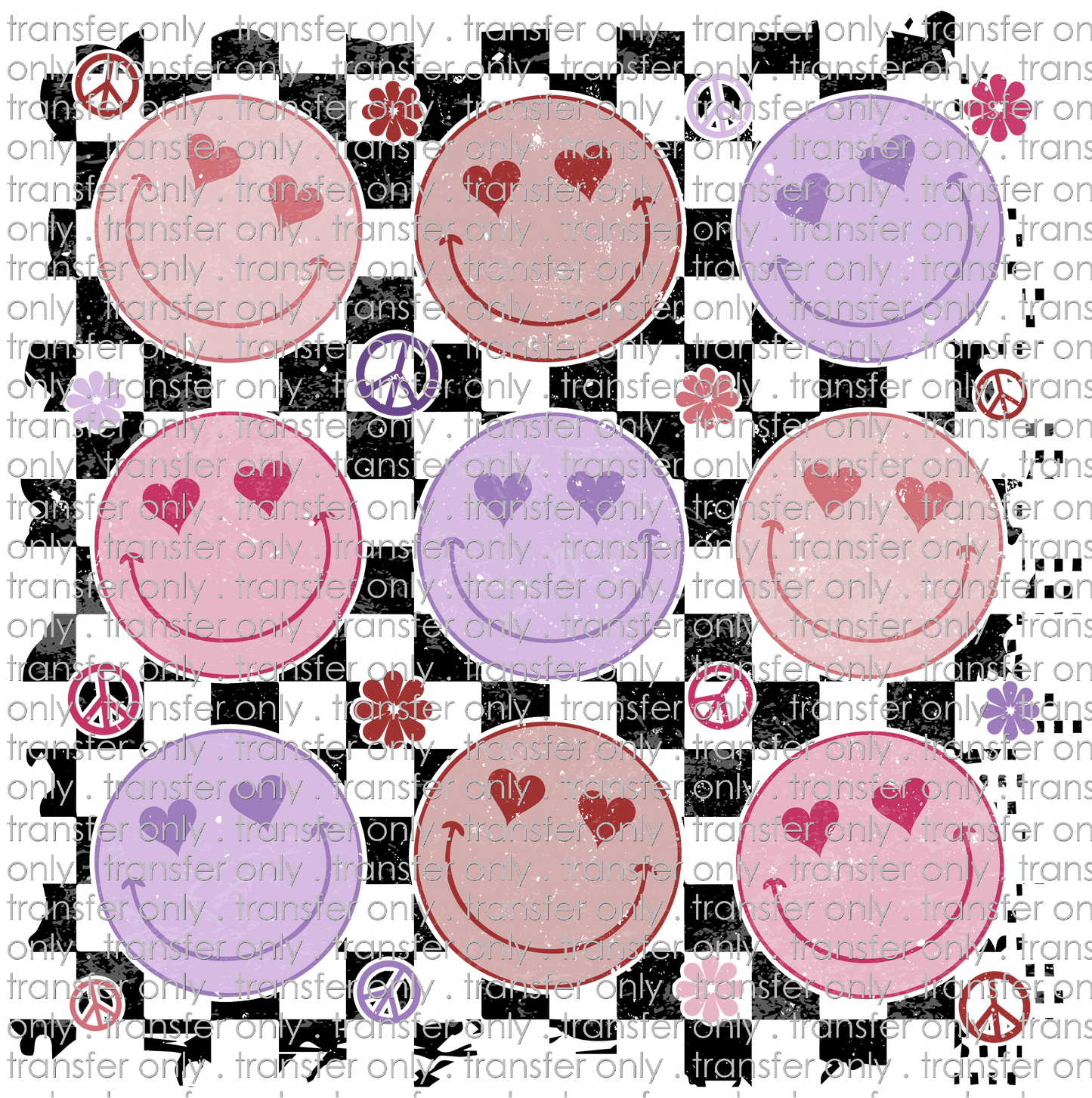 VAL 345 Retro Valentine Smiley Faces