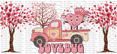 VAL UV 102 Valentine Love Bug Truck UV DTF 16oz Wrap