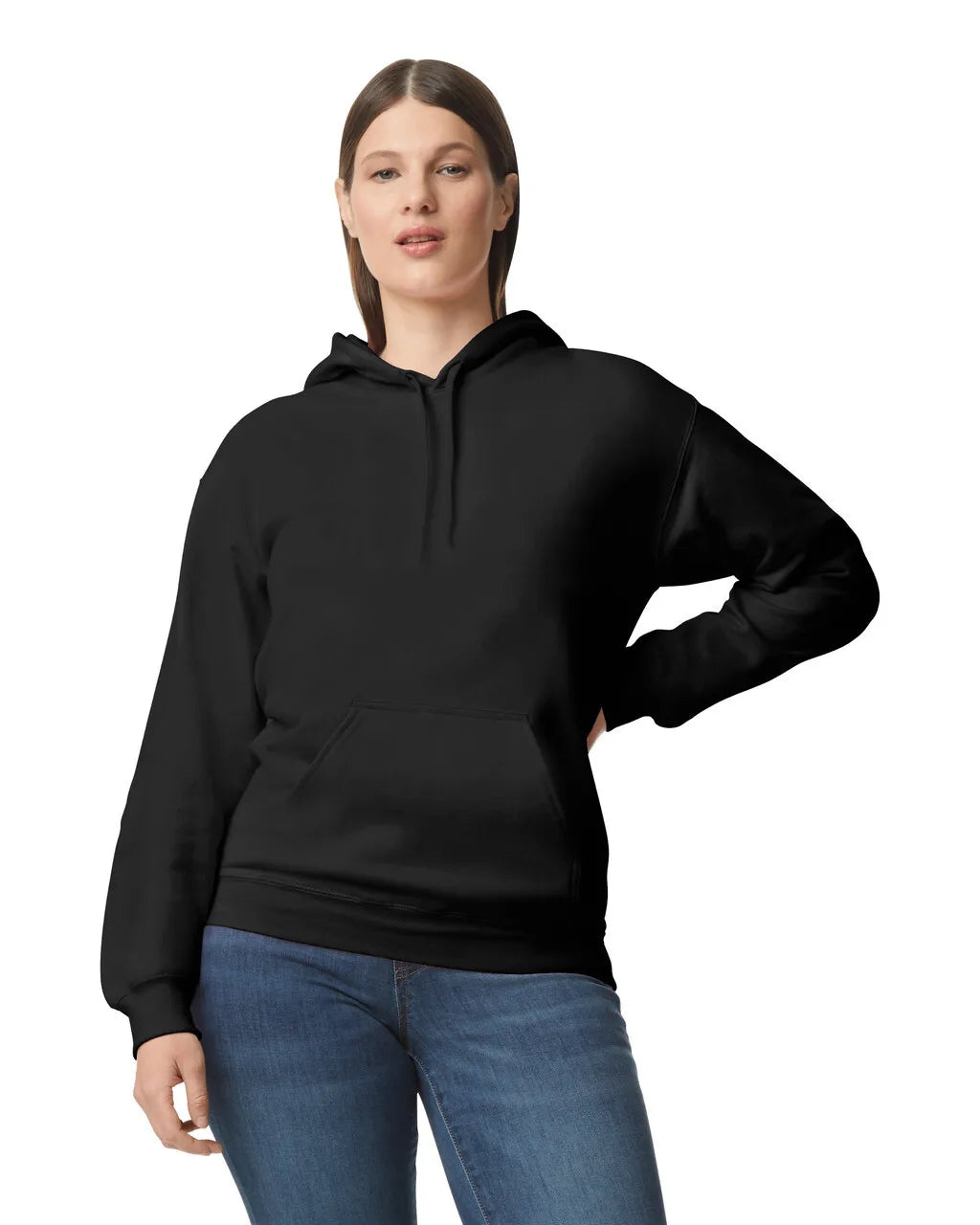 Black - Gildan - Softstyle® Fleece Adult Hoodie - SF500