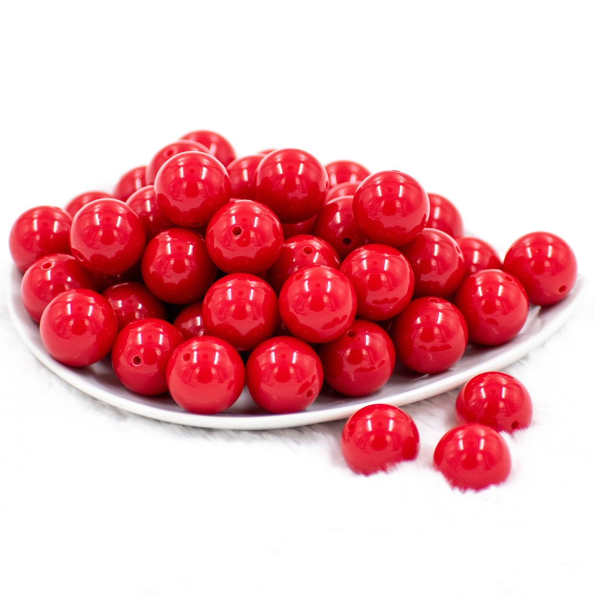 20mm Solid Bubblegum Beads