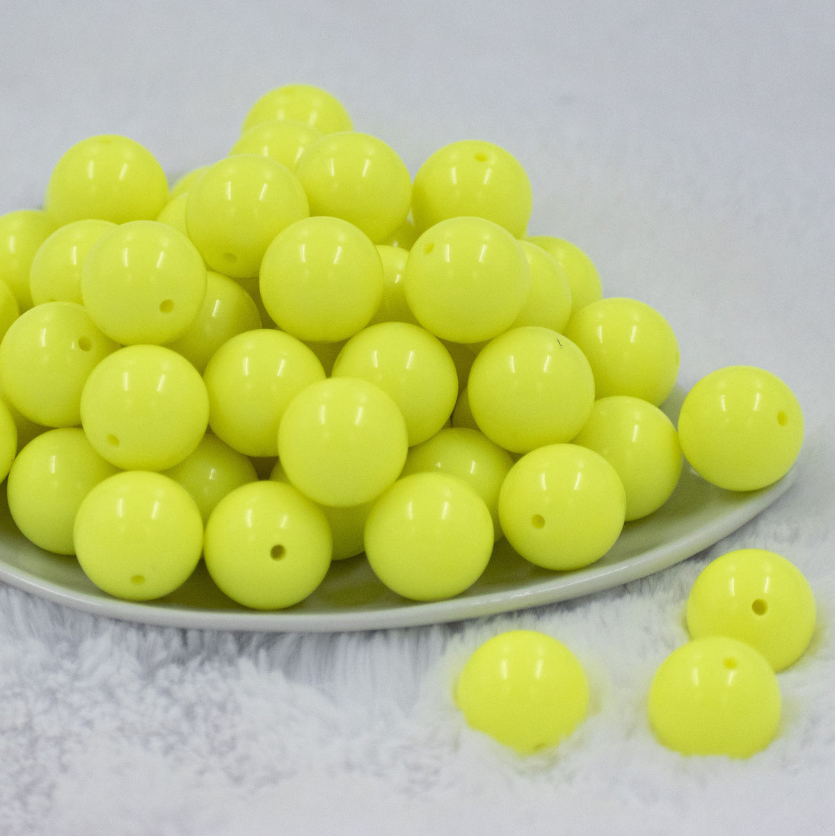 20mm Solid Bubblegum Beads