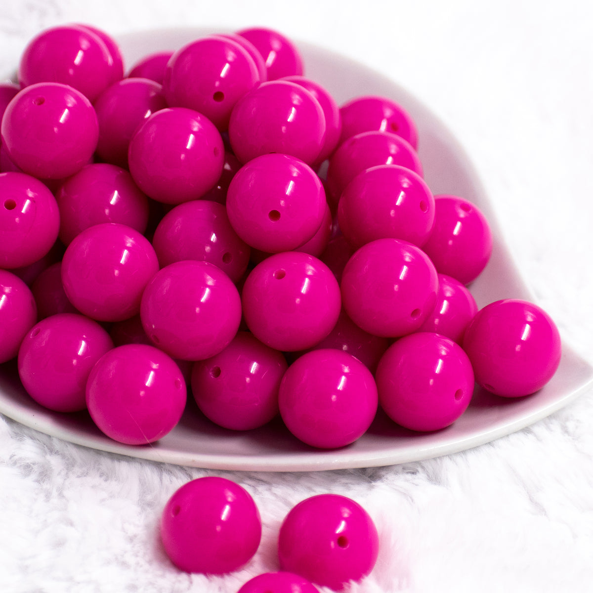 20mm Solid Bubblegum Beads