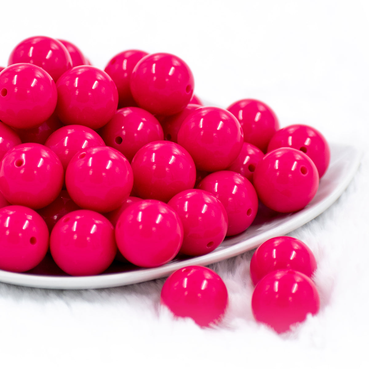 20mm Solid Bubblegum Beads