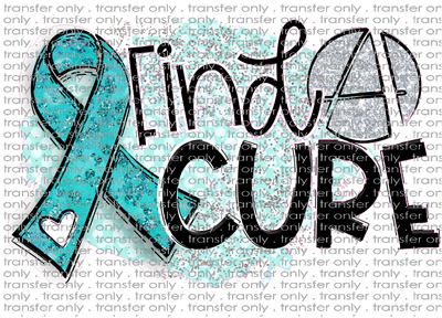 AWR 36 Teal Ribbon Find a Cure