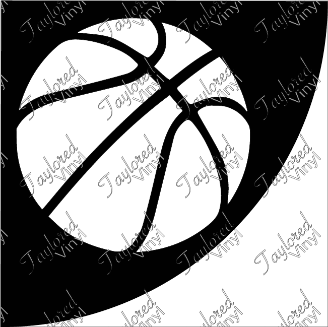 Basketball Acrylic Bleach Sleeve Stencil