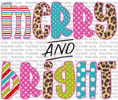 CHR 197 Merry and Bright Pink Cheetah Teal