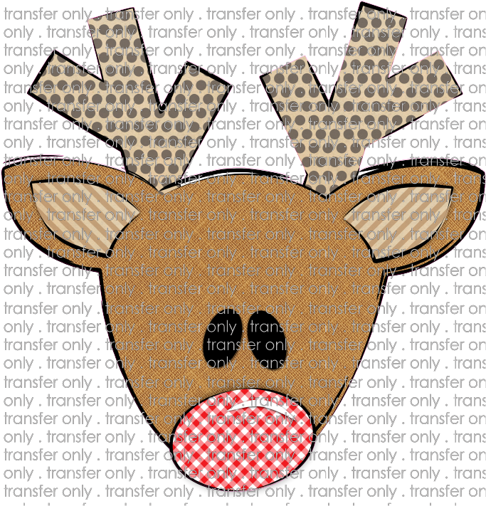 CHR 237 Reindeer Dot Antlers Gingham Nose