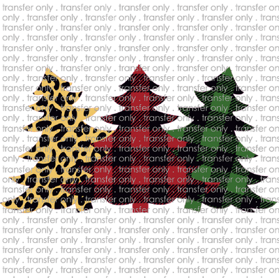 CHR 363 Plaid Leopard Christmas Tree