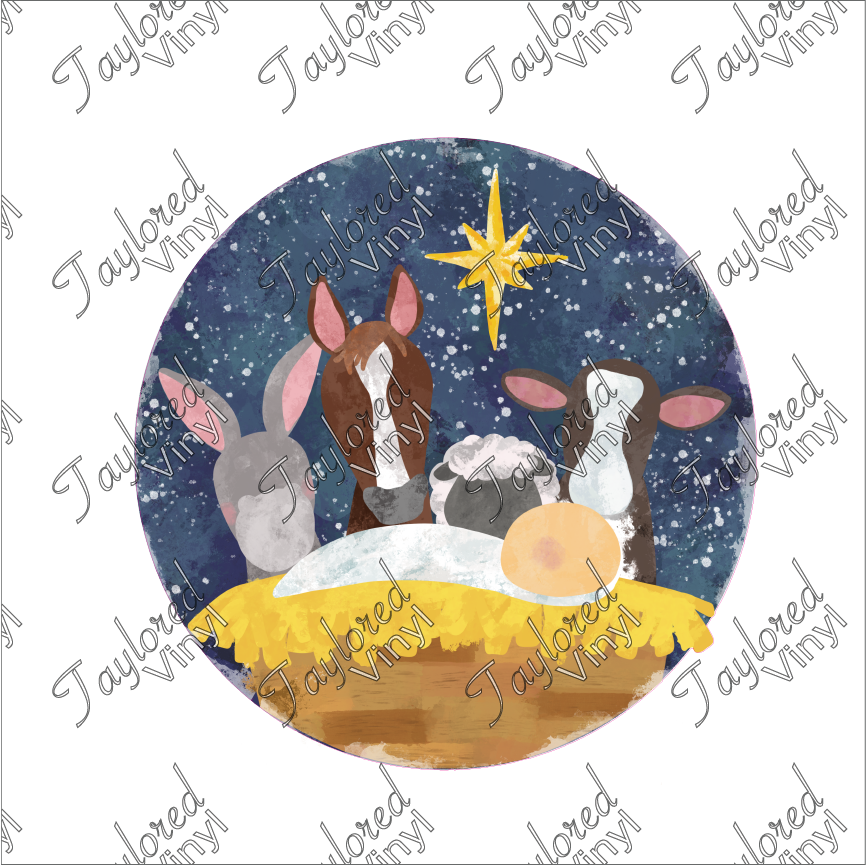 CHR 560 Nativity Animals Circle