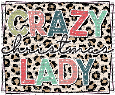 CHR 631 Crazy Christmas Lady Leopard Boarder