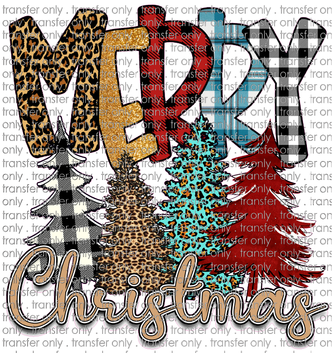 CHR 644 Leopard Plaid MerryChristmas